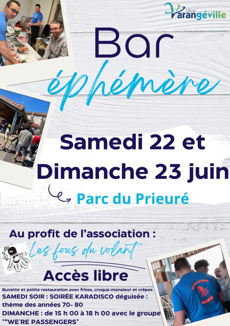 Une Saison Festive à Varangéville : Les Fous du Volant inaugurent les Bars Éphémères